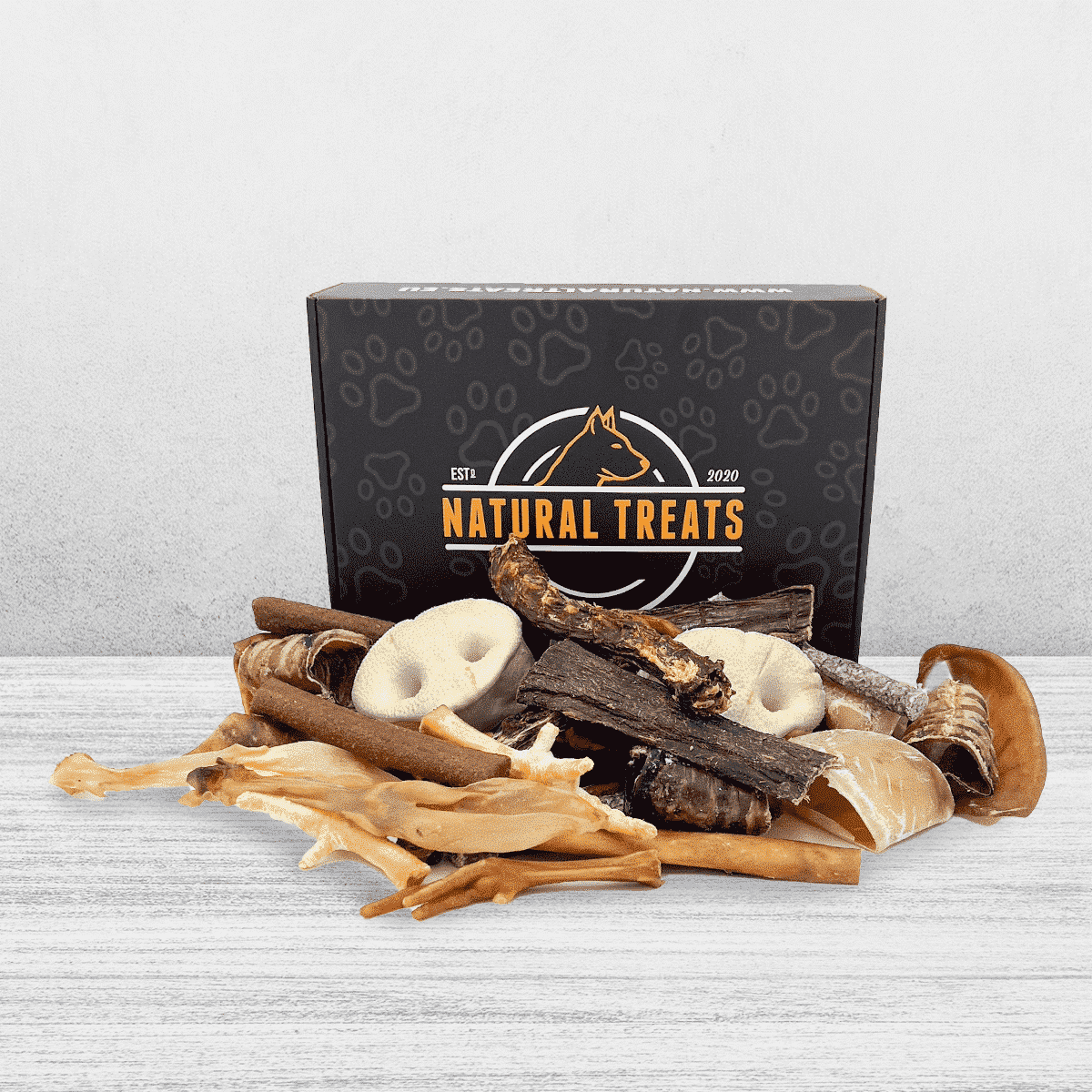 Original natural dog treats box double size