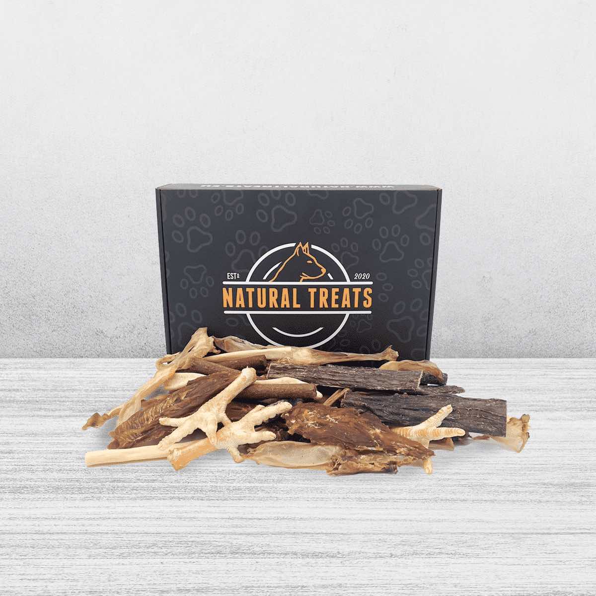 Natural dog treats box for small dogs double size
